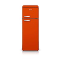 Swan SR11010ON Freestanding Fridge Freezer Orange