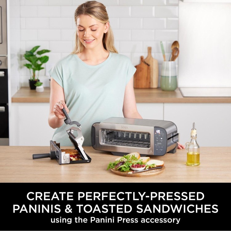 Ninja ST202UK 3-in-1 Toaster Grill and Panini Press - Stainless Steel