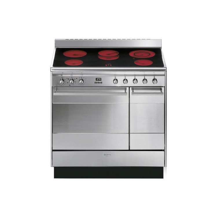 Refurbished Smeg Concert SUK92CMX9 90cm Electric Range Cooker Stainless Steel