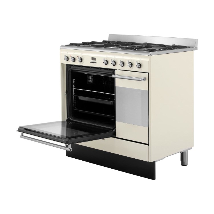 Smeg SUK92P9-1 Concert 90cm Dual Fuel Range Cooker - Gloss Cream