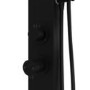 Black Outdoor Shower with Pencil Hand Shower 2 Outlets - Suva