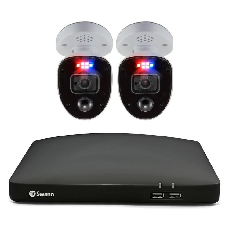 Box Opened Swann SWDVK-456802RL 2-Camera 4-Channel 4K Ultra HD DVR with 1TB HDD Security System