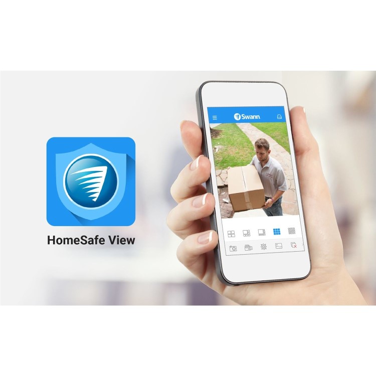 Swann CCTV System - 8 Channel 5MP DVR with 4 x 5MP Super HD Thermal Sensing Cameras & 2TB HDD - works with Google Assistant