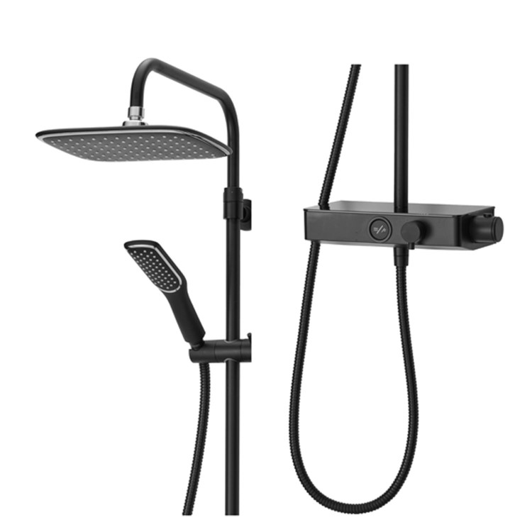 GRADE A1 - Triton Showers Push Button Mixer Shower - Matte Black