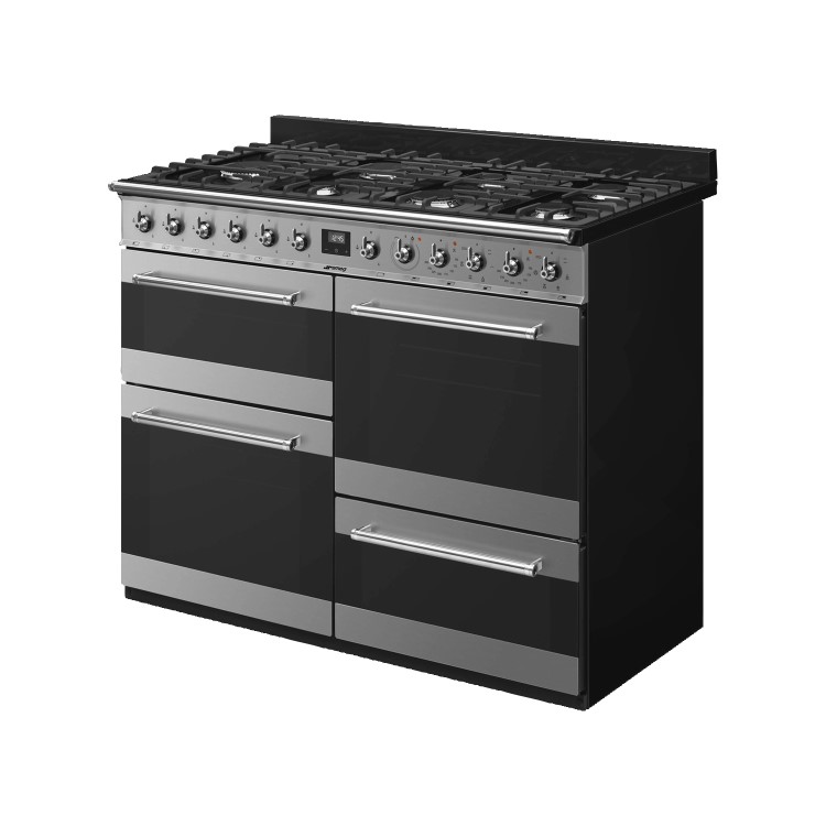 Smeg Symphony 110cm Dual Fuel Range Cooker - Stainless Steel