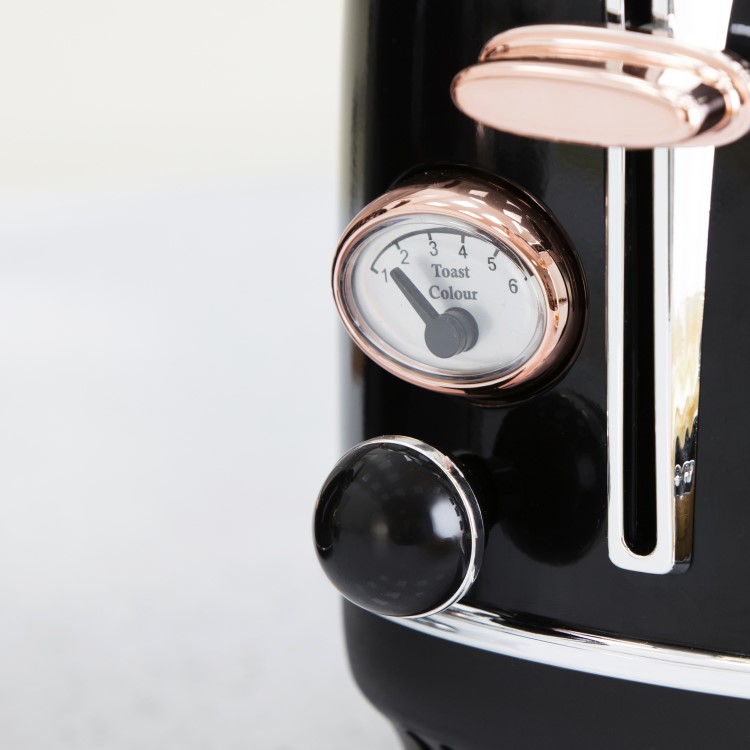 Tower T20016 2 Slice Toaster - Rose Gold & Black