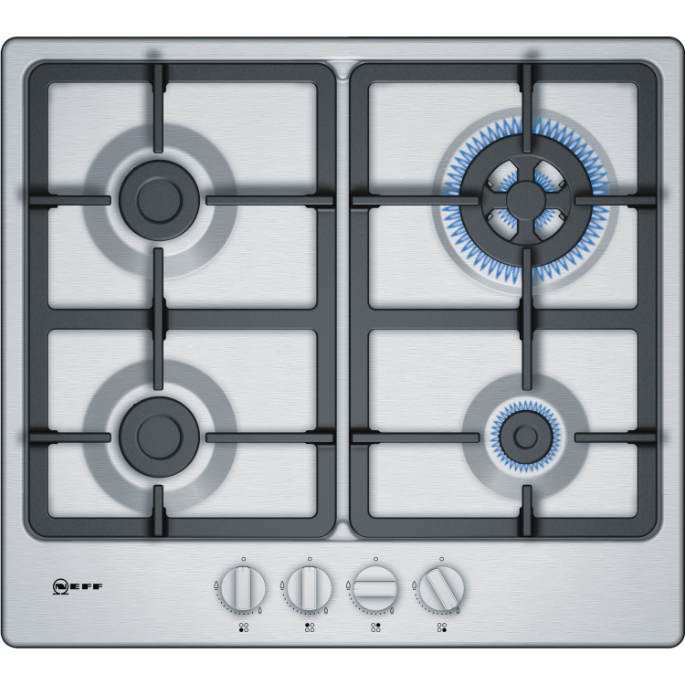 Neff N50 58cm 4 Burner Gas Hob - Stainless Steel