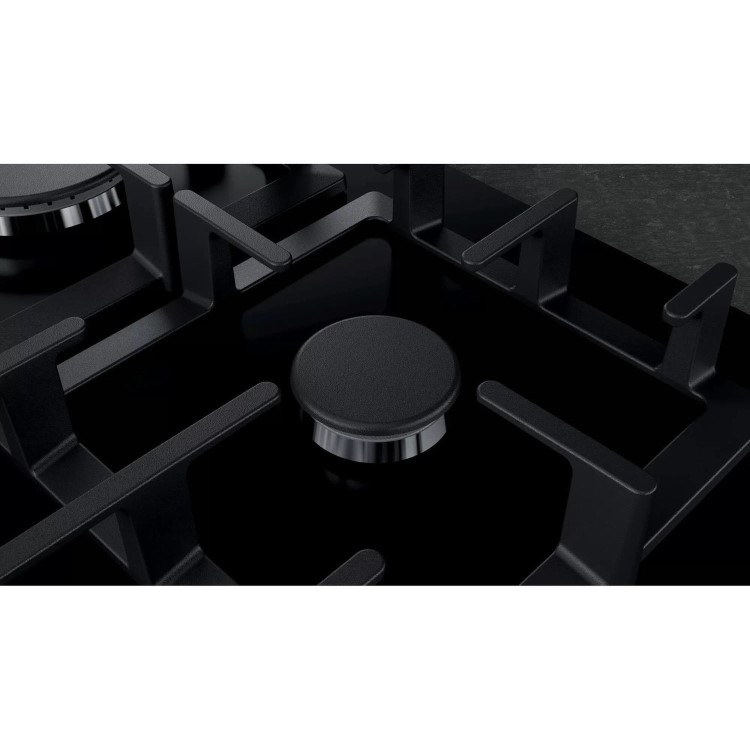 Neff N70 75cm 5 Burner Gas on Glass Gas Hob - Black