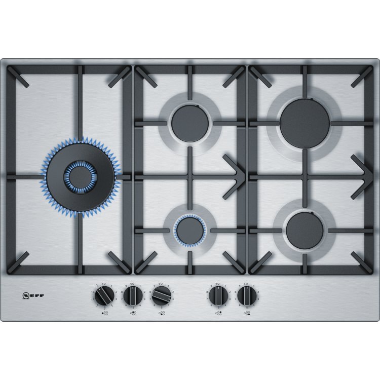 Neff N70 75cm 5 Burner Gas Hob - Stainless Steel