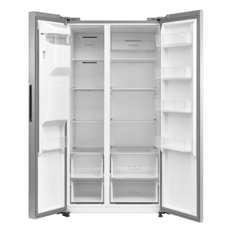 Tesla 569 Litre Side-By-Side American Fridge Freezer - Stainless Steel