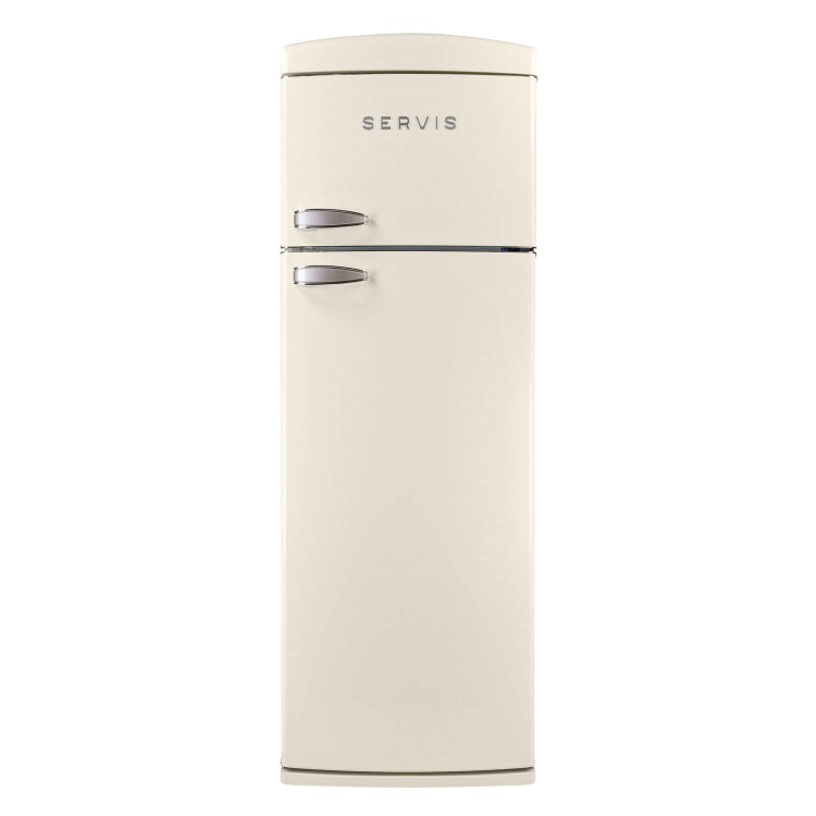 Servis T60170C Freestanding Retro Top Mount Fridge Freezer Cream