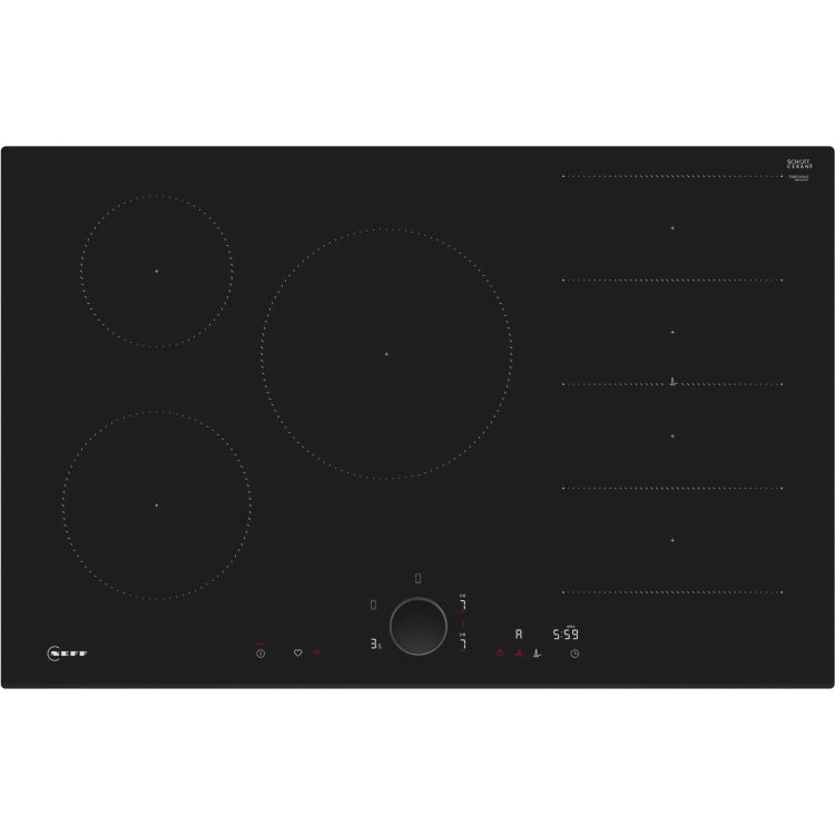 Refurbished Neff T68FUV4L0 80cm 4 Zone Induction Hob Black