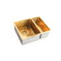 1.5 Bowl Brushed Brass Undermount Stainless Steel Kitchen Sink- Enza Tamara