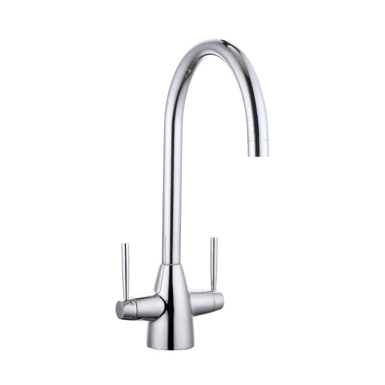 GRADE A2 - Enza Tamara Dual Lever Monobloc Mixer Kitchen Tap- Chrome