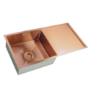 Single Bowl Copper Inset Stainless Steel Kitchen Sink- Enza Tamara