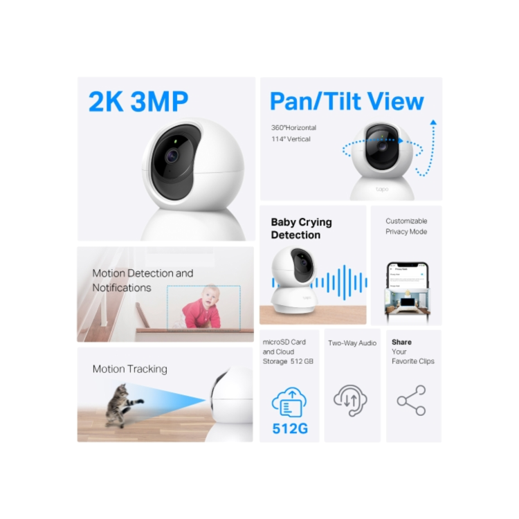 TP-Link Tapo C210 Pan Tilt Home Security Wi-Fi Camera