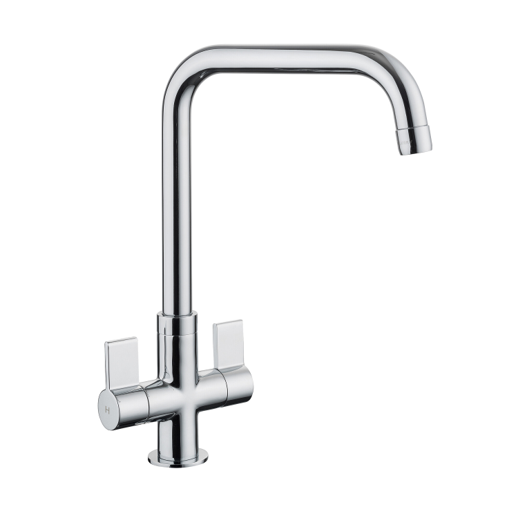 Rangemaster Aquaquad Dual Lever Monobloc Mixer Kitchen Tap- Chrome