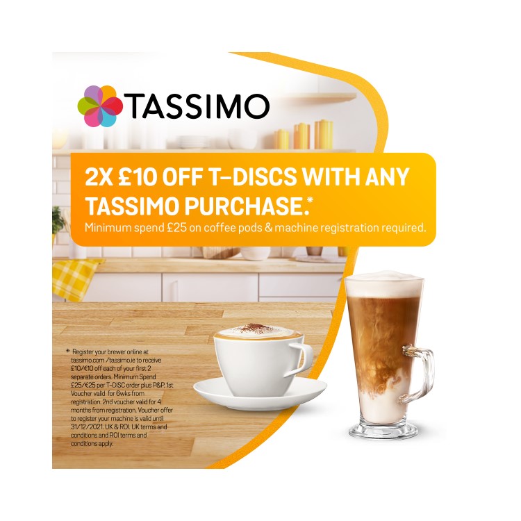 Refurbished Tassimo by Bosch TAS1407GB Vivy 2 Pod Coffee Machine Cream