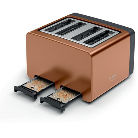 Bosch TAT4P449GB DesignLine 4 Slice Toaster - Copper