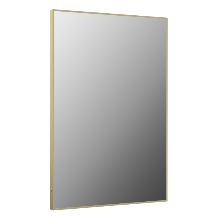 Rectangular Brass Backlit Heated Bathroom Mirror with Lights 1200 x 800mm - Taurus