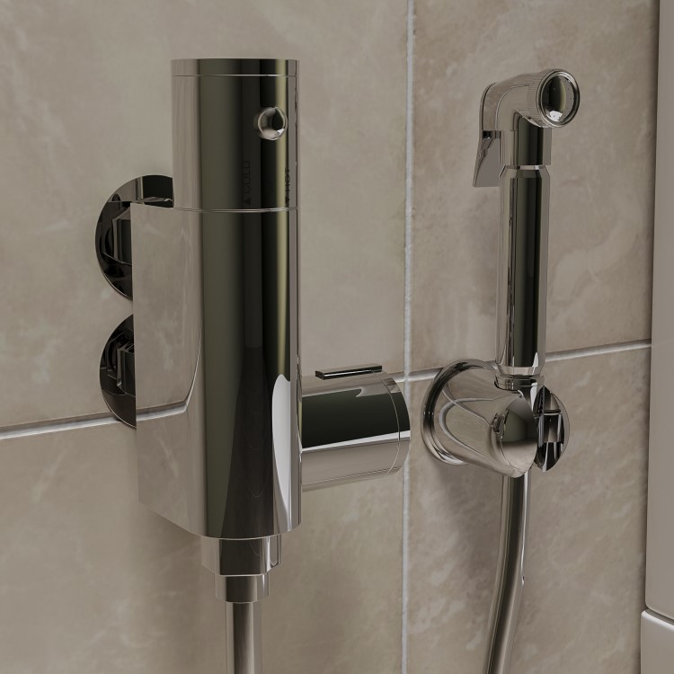 Chrome Thermostatic Douche Shower Spray Kit - Arissa