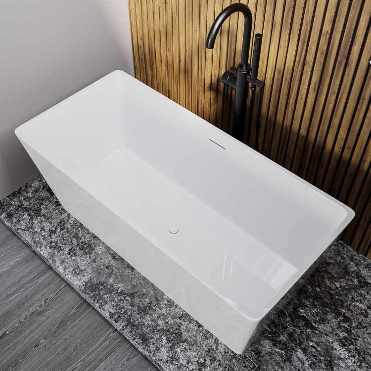 GRADE A2 - Freestanding Double Ended Bath 1500 x 700mm - Tetra