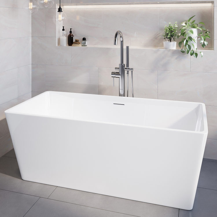 GRADE A2 - Freestanding Double Ended Bath 1500 x 700mm - Tetra