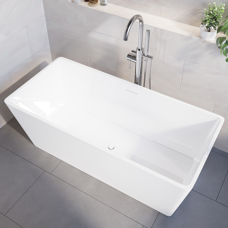 GRADE A2 - Freestanding Double Ended Bath 1500 x 700mm - Tetra