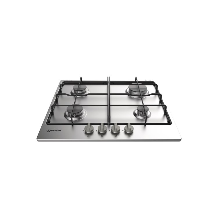 Indesit Aria 58cm 4 Burner Gas Hob - Stainless Steel