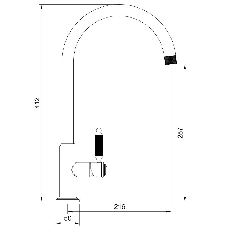 Rangemaster Hemlock Single Lever Monobloc Mixer Kitchen Tap- Chrome