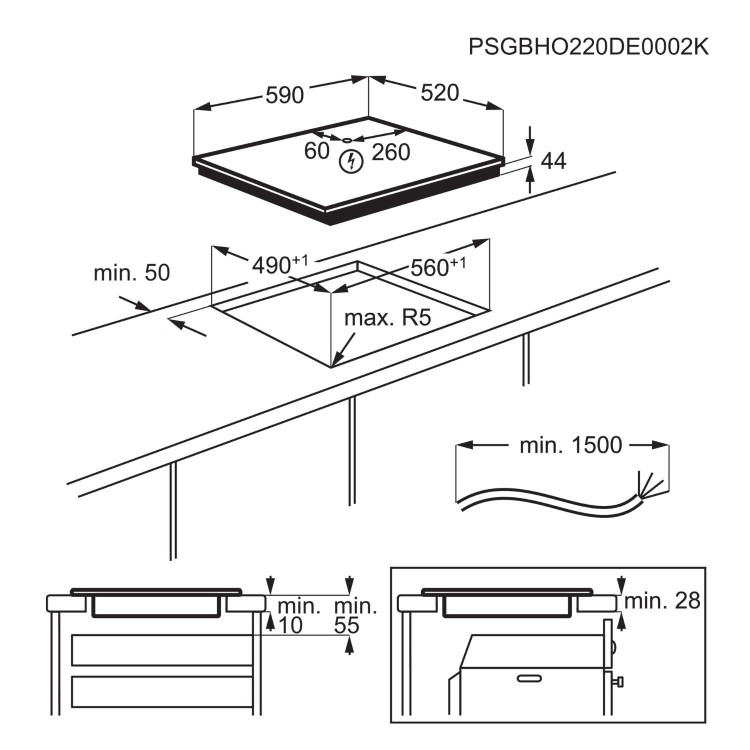 AEG 6000 Series 60cm 4 Zone Induction Hob with Scratch Resistant Finish