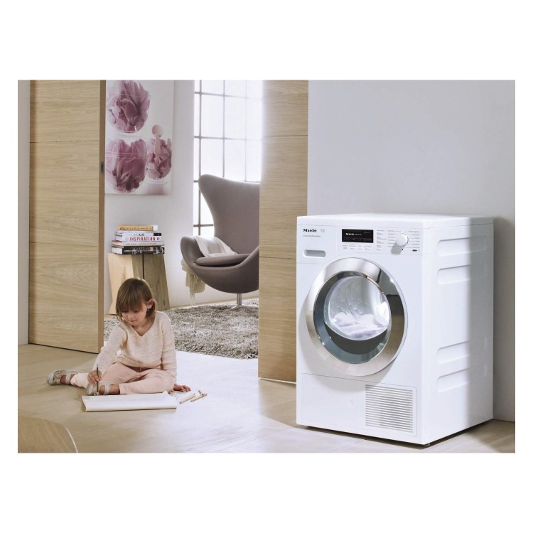 Miele TKG440WP ChromeEdition 8kg Freestanding Condenser Tumble Dryer With Heat Pump & FragranceDos Technology