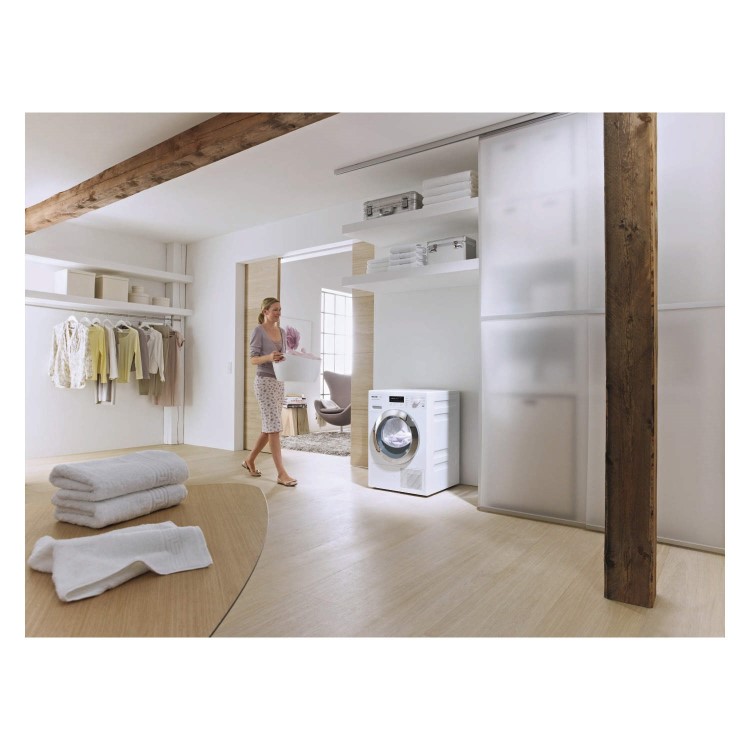 Miele TKG440WP ChromeEdition 8kg Freestanding Condenser Tumble Dryer With Heat Pump & FragranceDos Technology