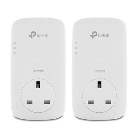 TP-Link AV1200 1.3Gbps Passthrough Powerline Starter Kit - 2 Pack