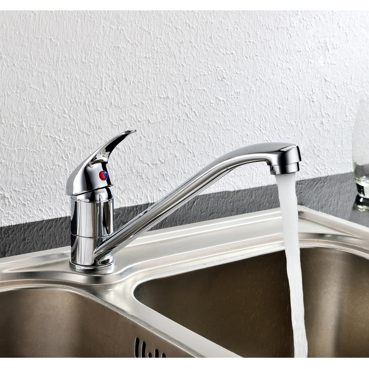 GRADE A1 - Alfred Single Lever Chrome Monobloc Kitchen Sink Mixer Tap