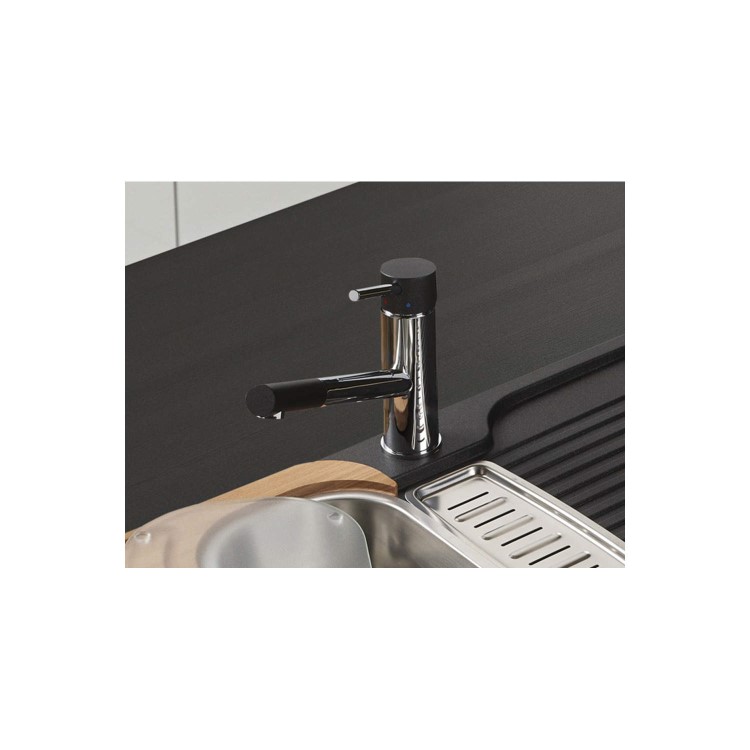 Astracast TP0763 Ariel Single Lever Mixer Tap in Chrome & Black