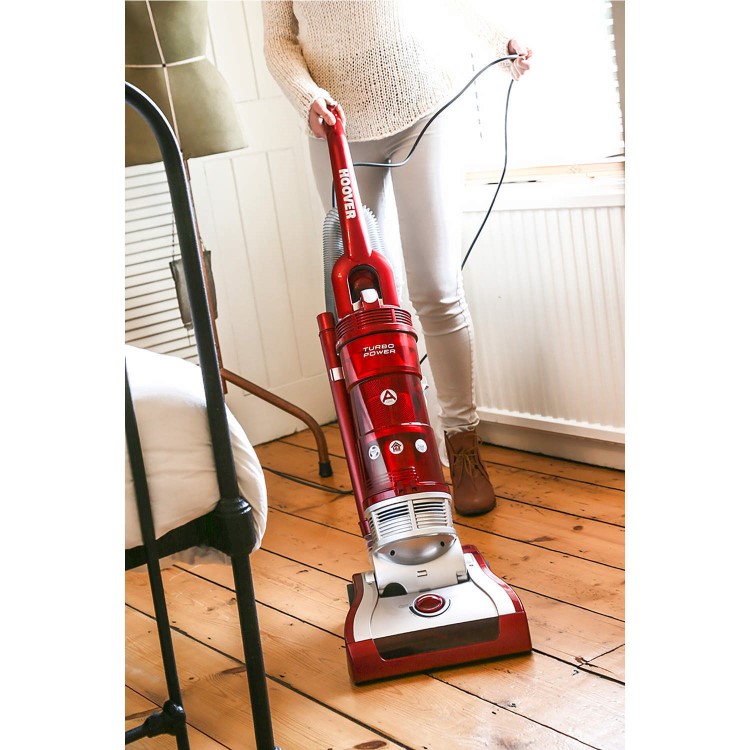 Hoover TP71 TP06001 Turbo Power Bagless Upright Vacuum Cleaner Red And Silver