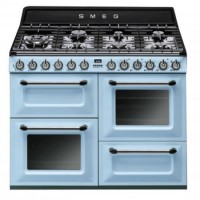 Smeg TR4110AZ Victoria Traditional 110cm Dual Fuel Range Cooker - Pastel Blue