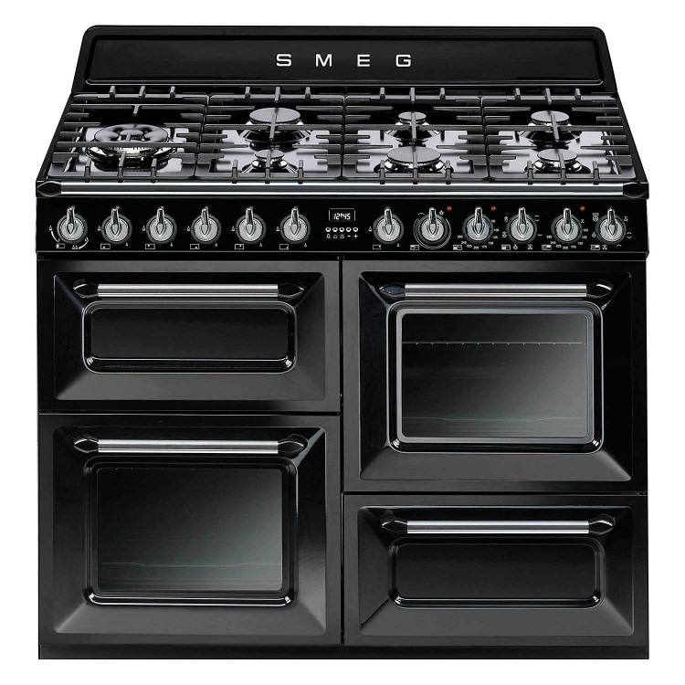 Smeg TR4110BL1 Victoria Traditional 110cm Dual Fuel Range Cooker - Black