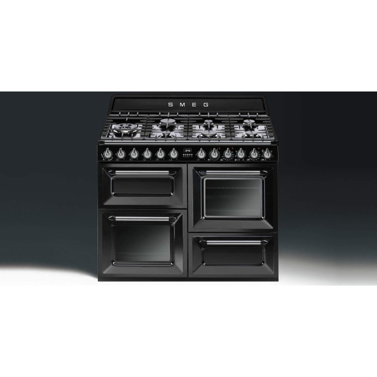 Smeg TR4110BL1 Victoria Traditional 110cm Dual Fuel Range Cooker - Black