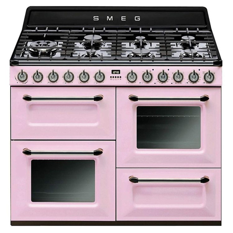 Smeg TR4110RO Victoria Traditional 110cm Dual Fuel Range Cooker - Pink