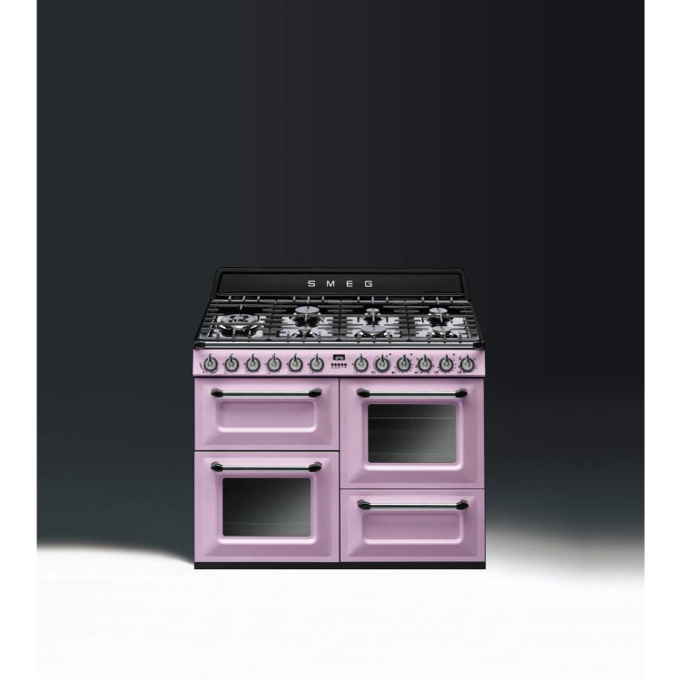 Smeg TR4110RO Victoria Traditional 110cm Dual Fuel Range Cooker - Pink