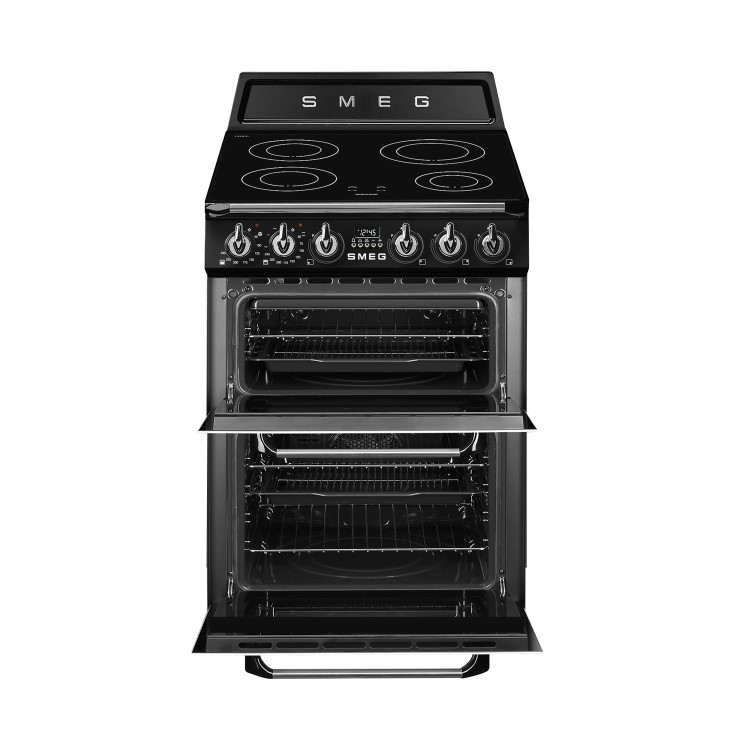 Smeg Victoria 60cm Double Oven Electric Cooker - Black