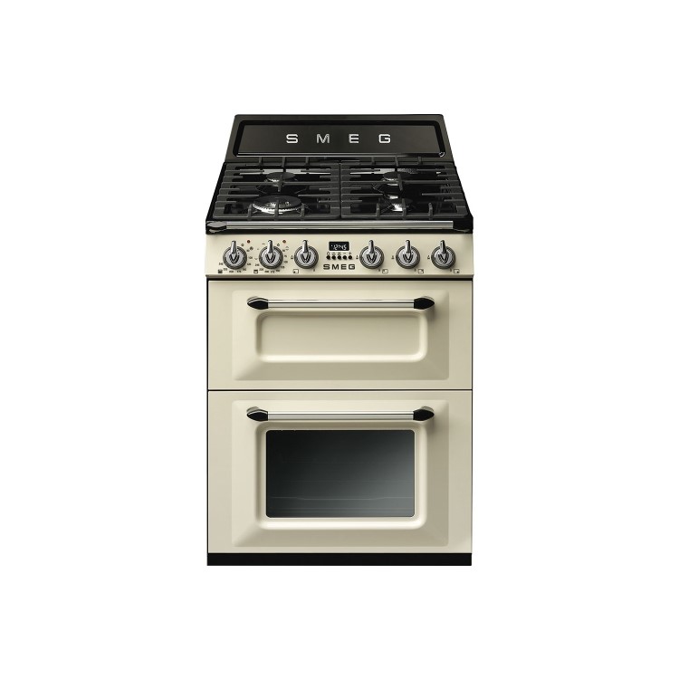 Smeg Victoria 60cm Double Oven Dual Fuel Cooker - Cream