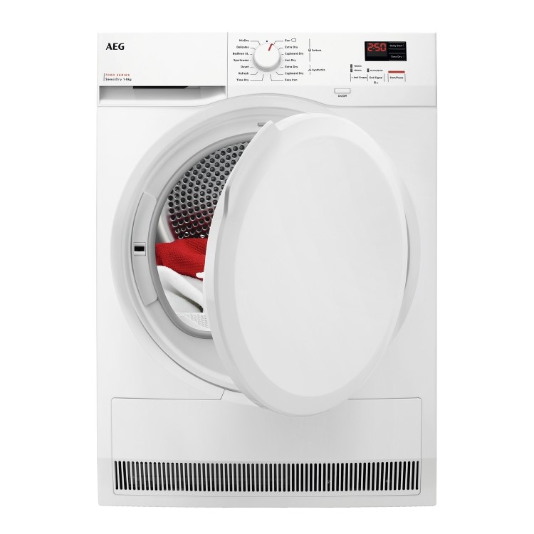 AEG 7000 Series SensiDry&reg; 8kg Heat Pump Tumble Dryer - White