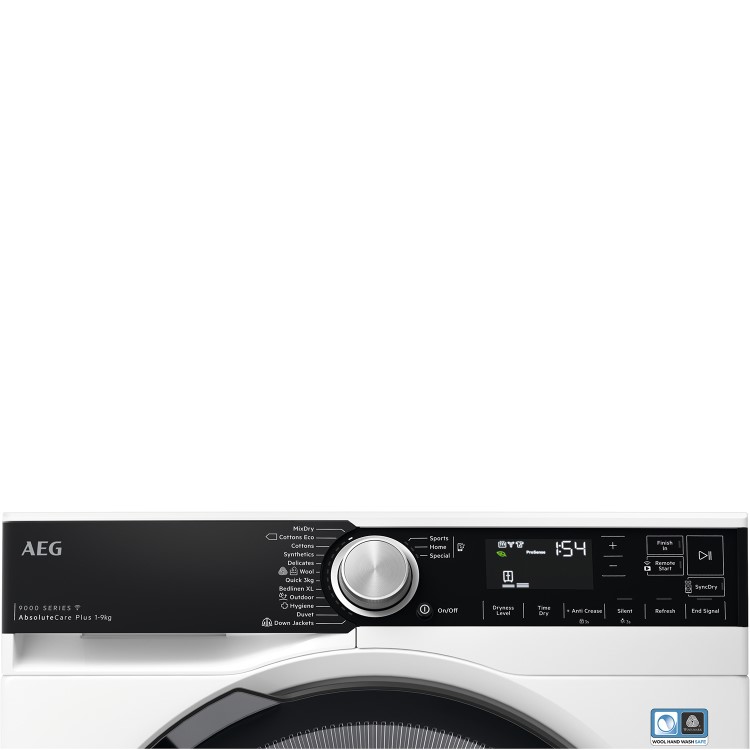 AEG 9000 Series AbsoluteCare Plus&reg; 9kg Heat Pump Tumble Dryer - White