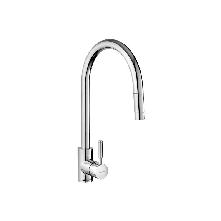 Rangemaster Aquatrend Single Lever Monobloc Pull Out Kitchen Tap- Brushed Chrome