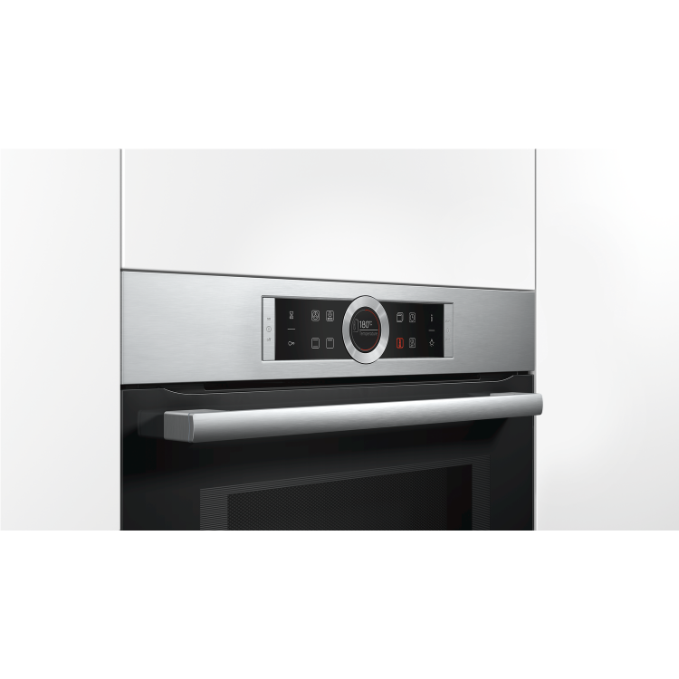 Refurbished Bosch Serie 8 CMG633BS1B 45L 1000W Combination Microwave