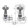 Maesta Black Nickel Traditional TRV Corner Thermostatic Radiator Valves With Lockshield