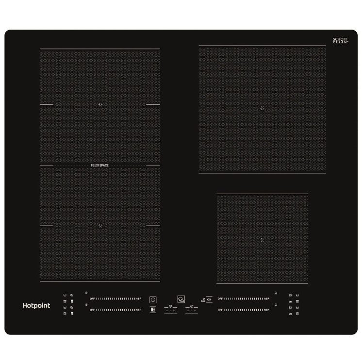 Refurbished Hotpoint TS5760FNE 59cm 4 Zone Induction Hob with Flexi Space